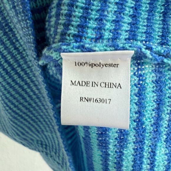 NWT Princess Polly Zillah Knit Bodycon Mini Dress Blue Striped Size 8 - Picture 7 of 9